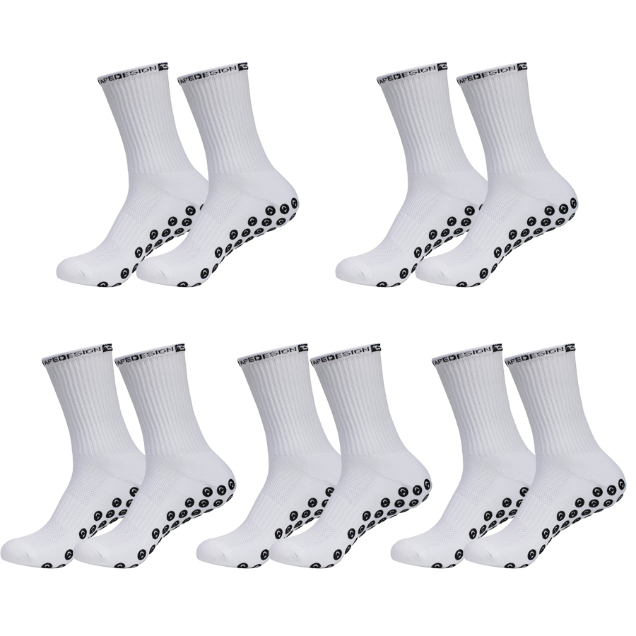 Badminton Grip - 5 paires de chaussettes de football