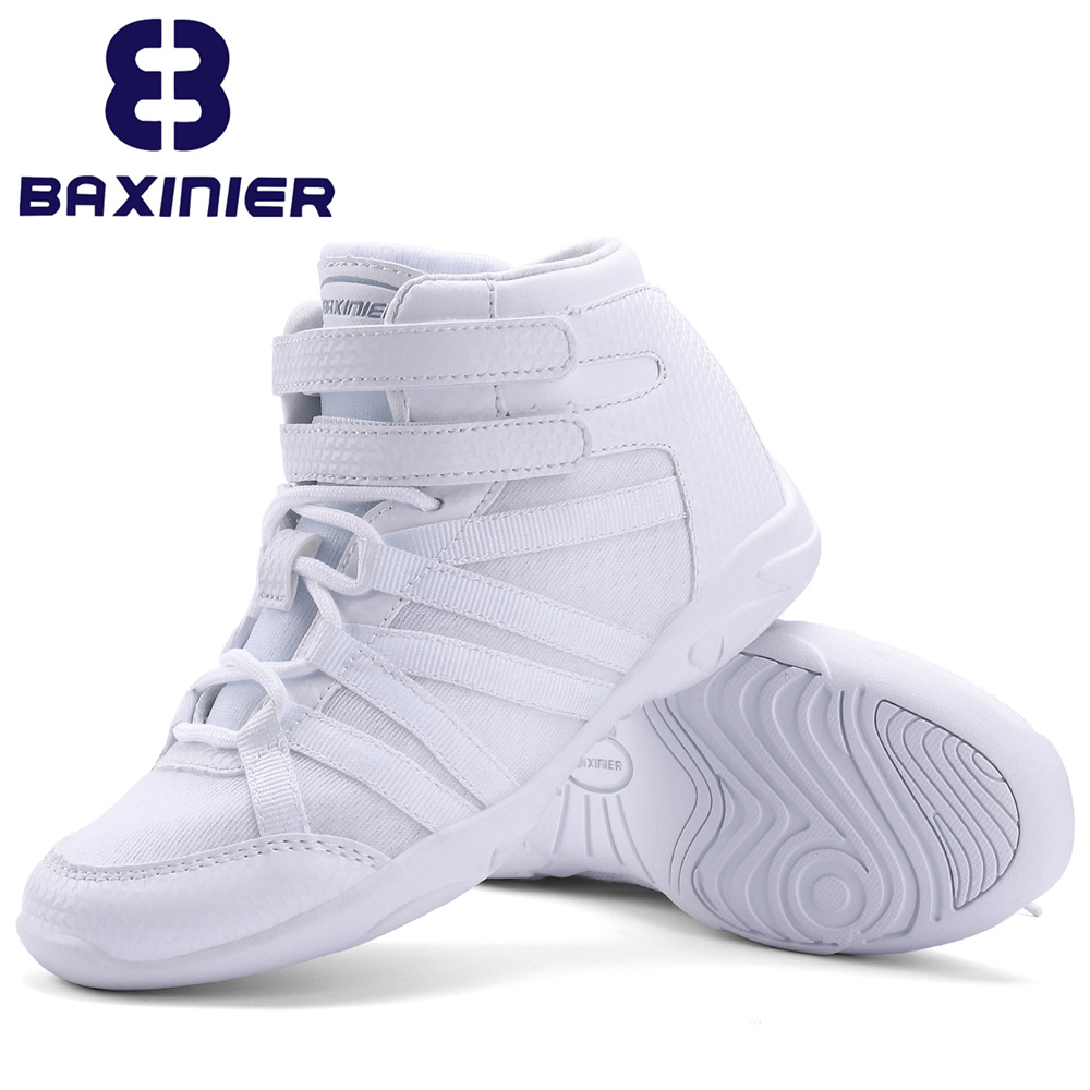 Badminton Shoes - BAXINIER filles blanc haut Cheerleading chaussures